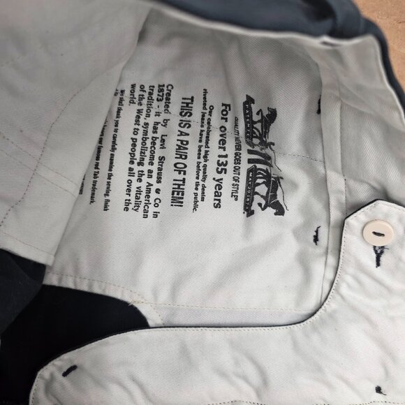 Levi Strauss 513 Slim Straight Fit Trouser Pants  Mens Size 38x32 Blue  NWT - Picture 6 of 10